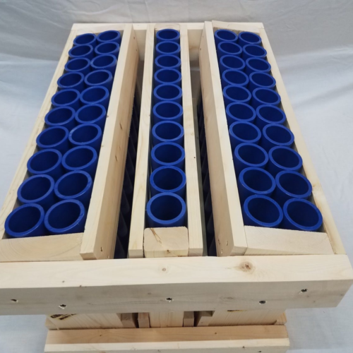 24-tube HDPE mortar rack, adjustable – Crossroads Fireworks Little Amana